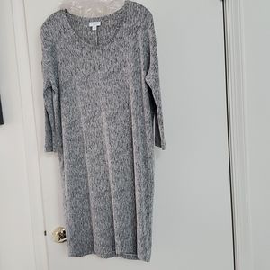 J Jill black/white tweed dress size XS Regular linen cotton poly to knee